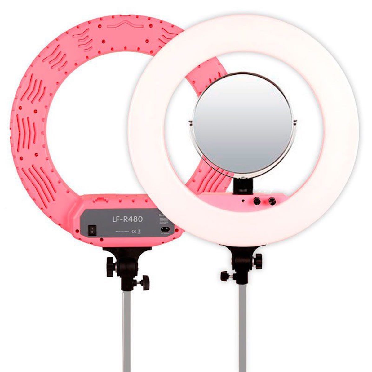 Caruba LED-Ringleuchte 18" Eco Set Rosa