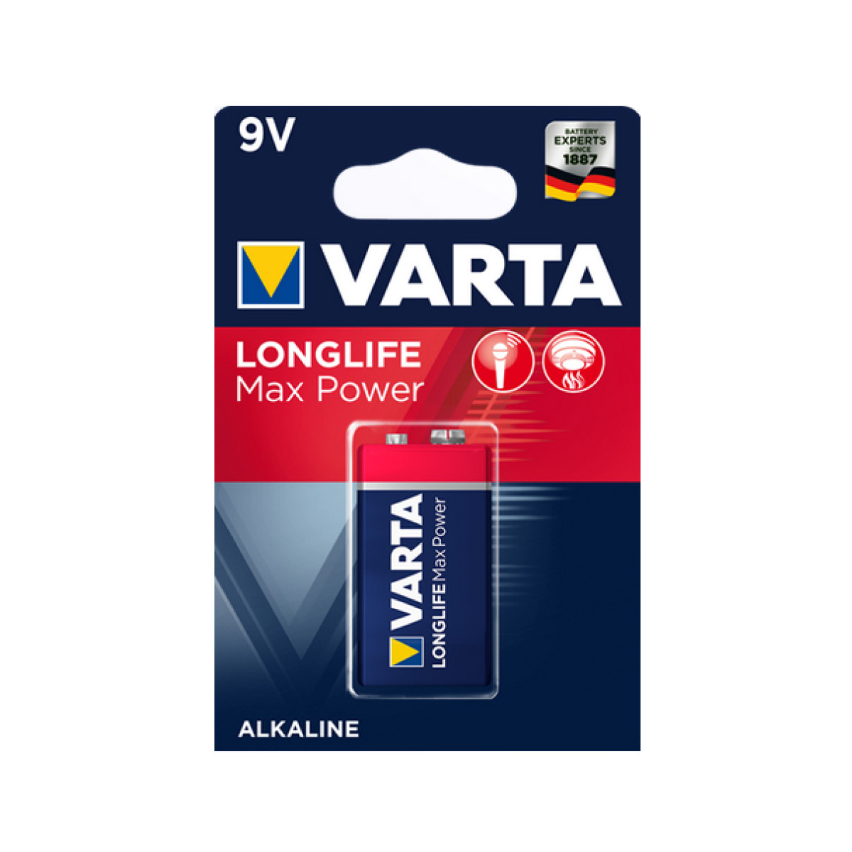 Varta Longlife Max Power 9V Block 6LR61 Batterie