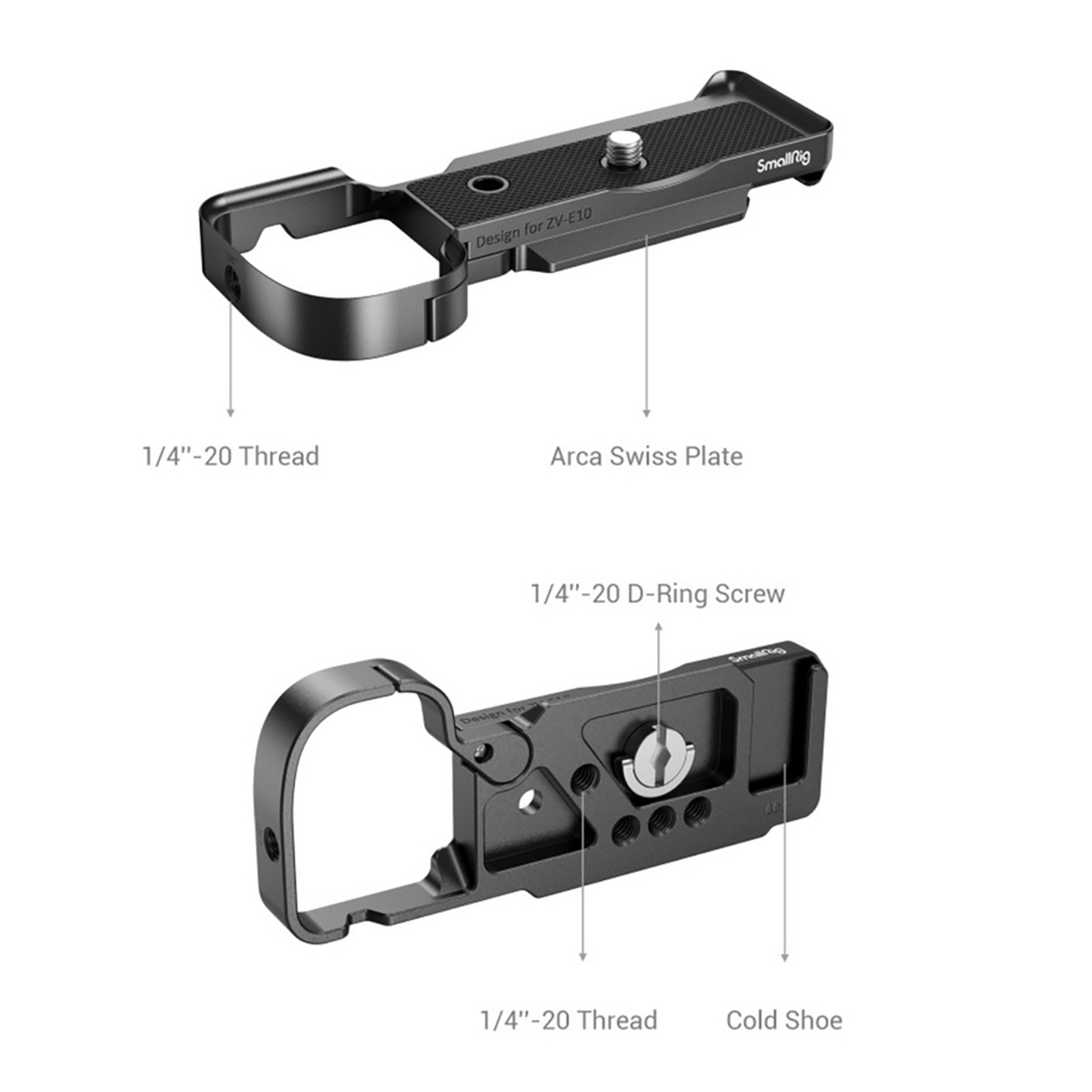 SmallRig 3523 Extension Griff für Sony ZV-E 10 schwarz 