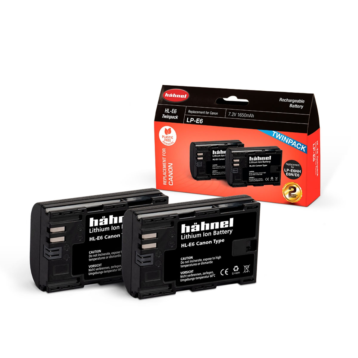 Hähnel HL-E6N (LP-E6N) Twin Pack für Canon