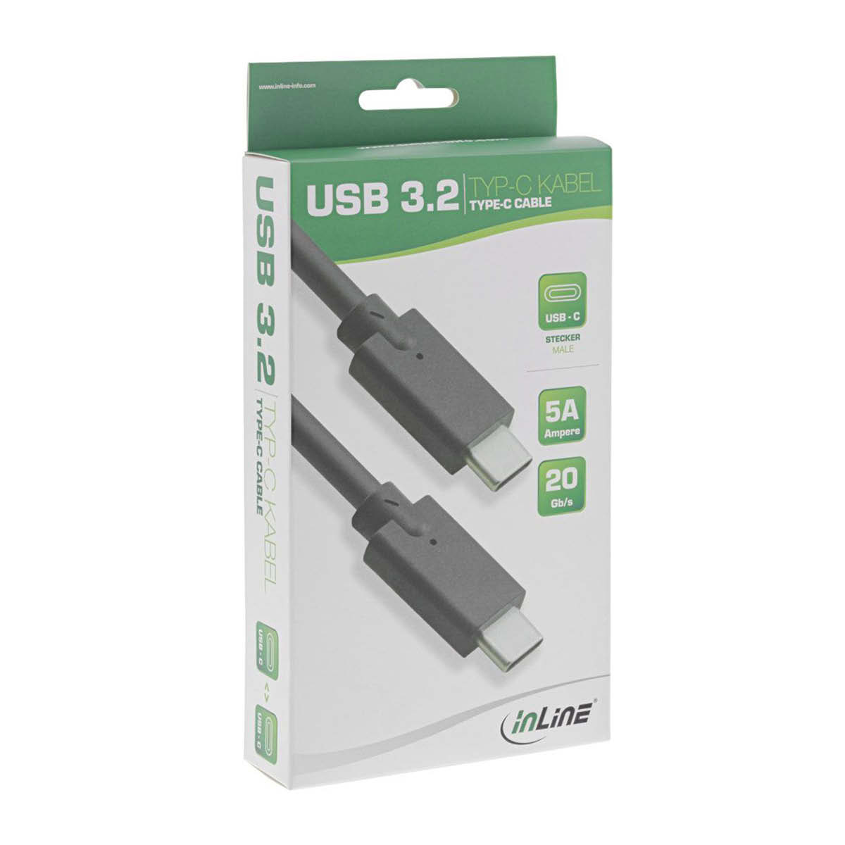 InLine USB 3.2 Gen 2 Kabel USB Typ C 1m Schwarz