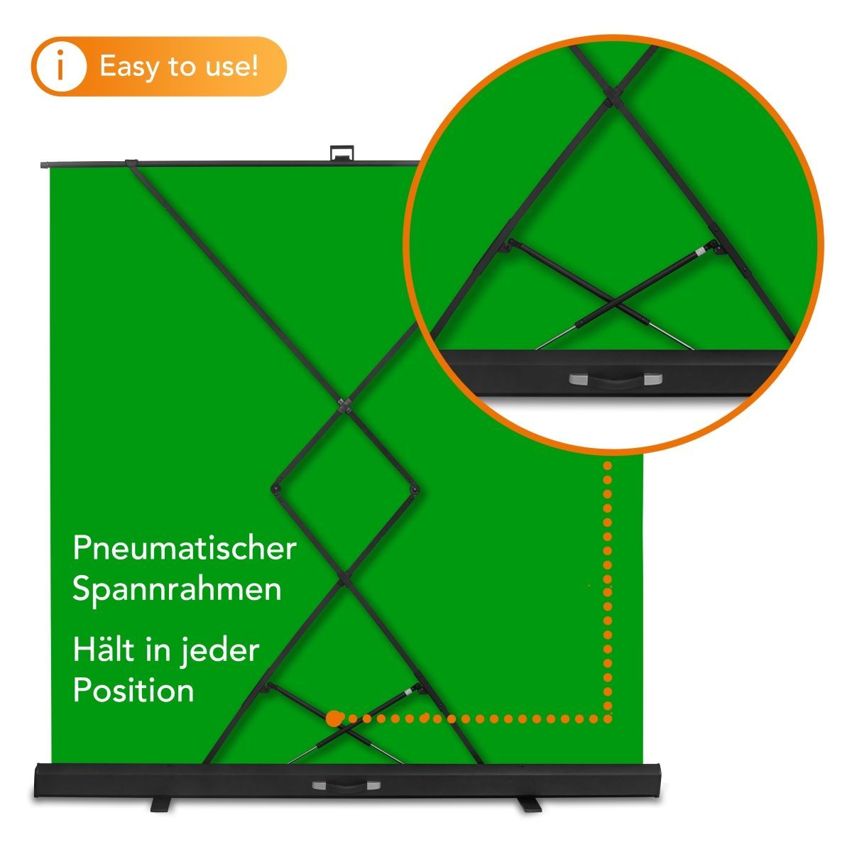 Walimex pro Roll-up Panel Hintergrund grün 210x220