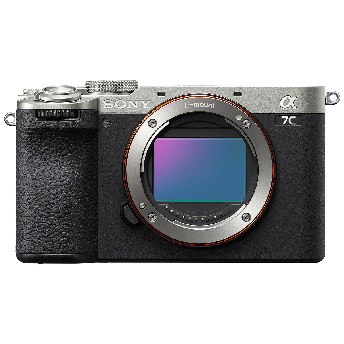 Sony Alpha 7C II in Silber von vorne fotografiert