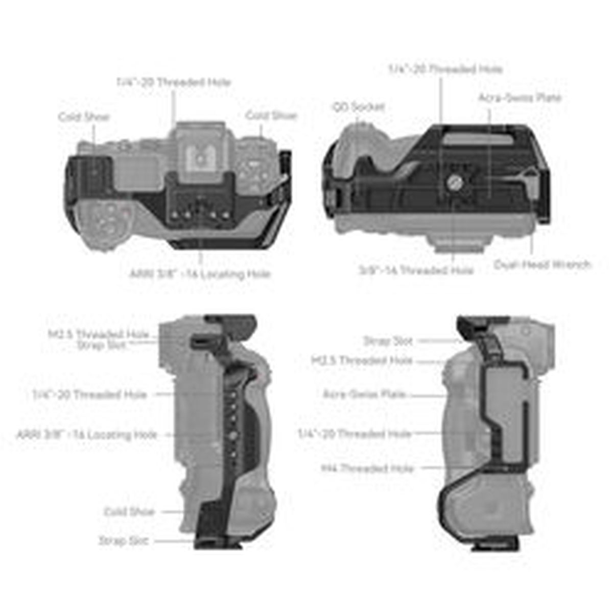 SmallRig 3982 Cage f. Nikon Z8 mit MB-N12 Batteriegriff