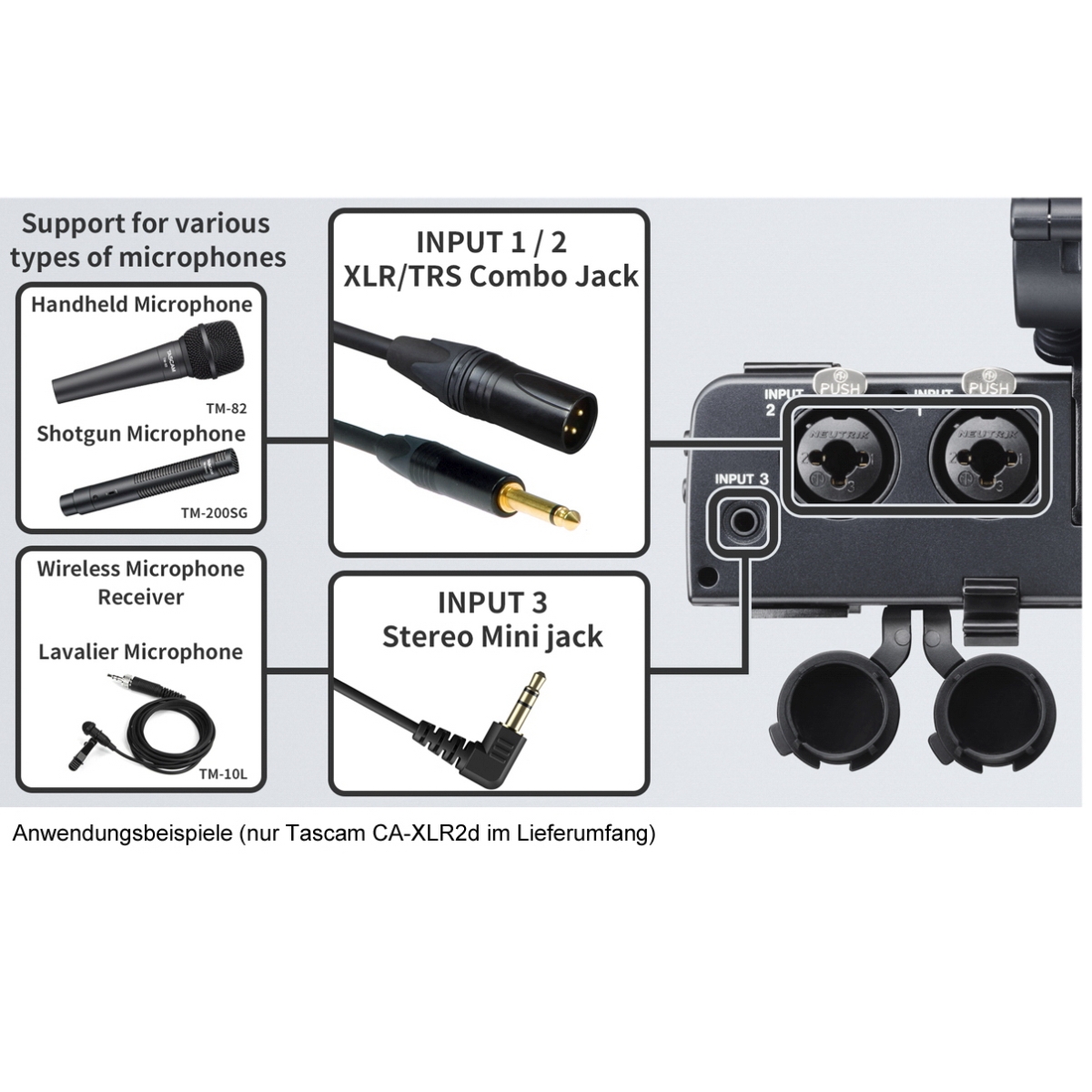 Tascam CA-XLR 2 D AN Mikrofonadapter