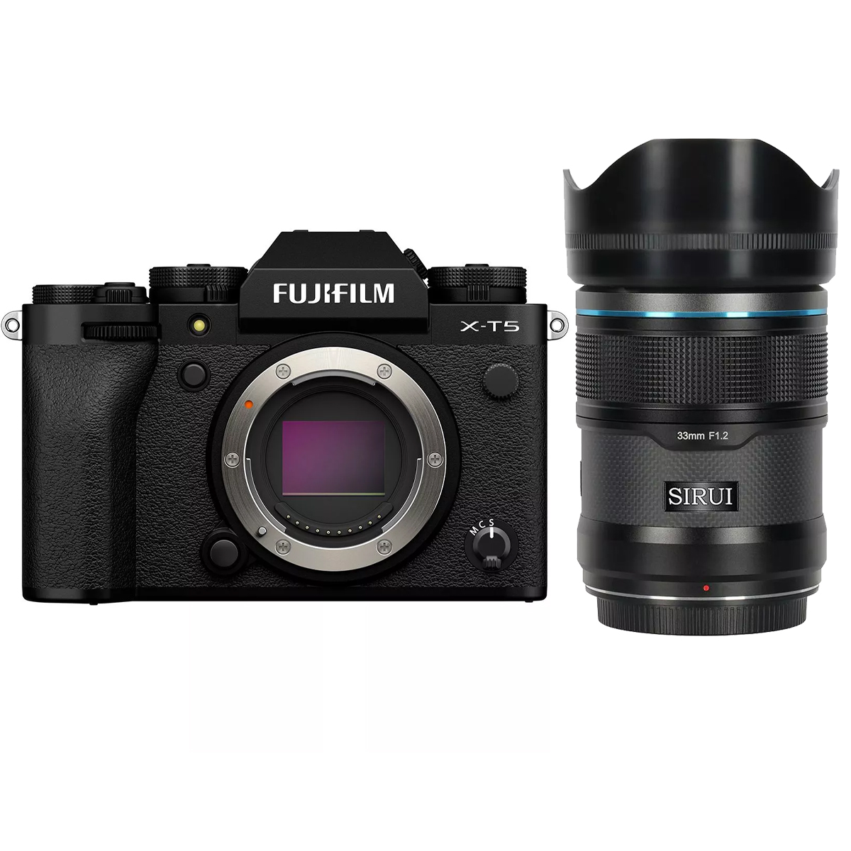 Fujifilm X-T5 + Sirui Sniper Serie 33 mm 1:1.2 APS-C AF Fuji X-Mount Schwarz Carbon