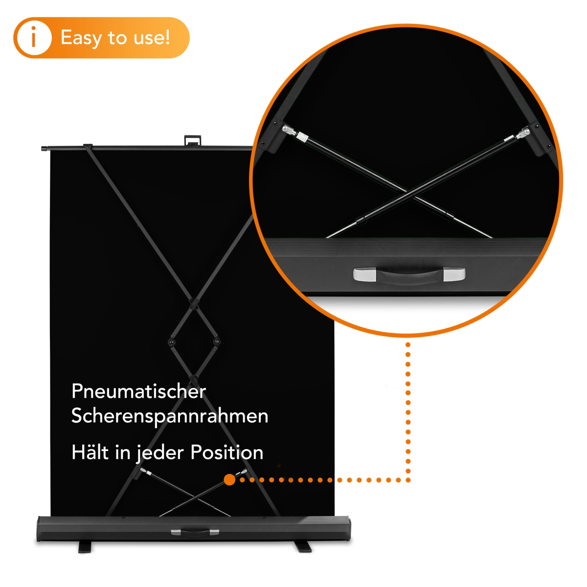 Walimex pro Roll-up Panel Hintergrund weiß 155x200