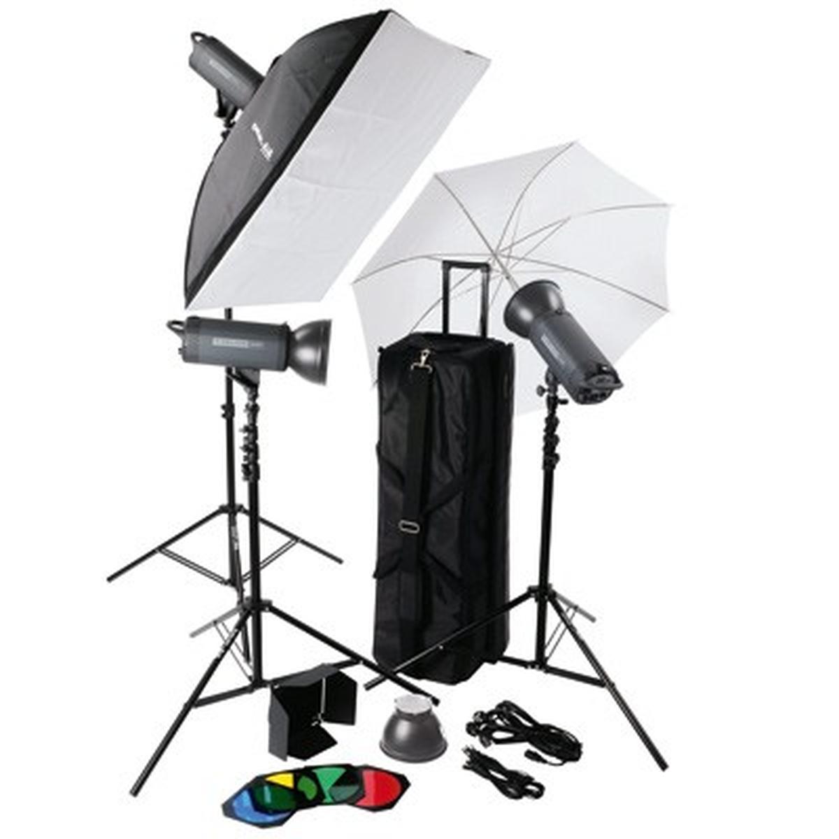 HELIOS 300P II Profi-Blitzstudio 3er-Set