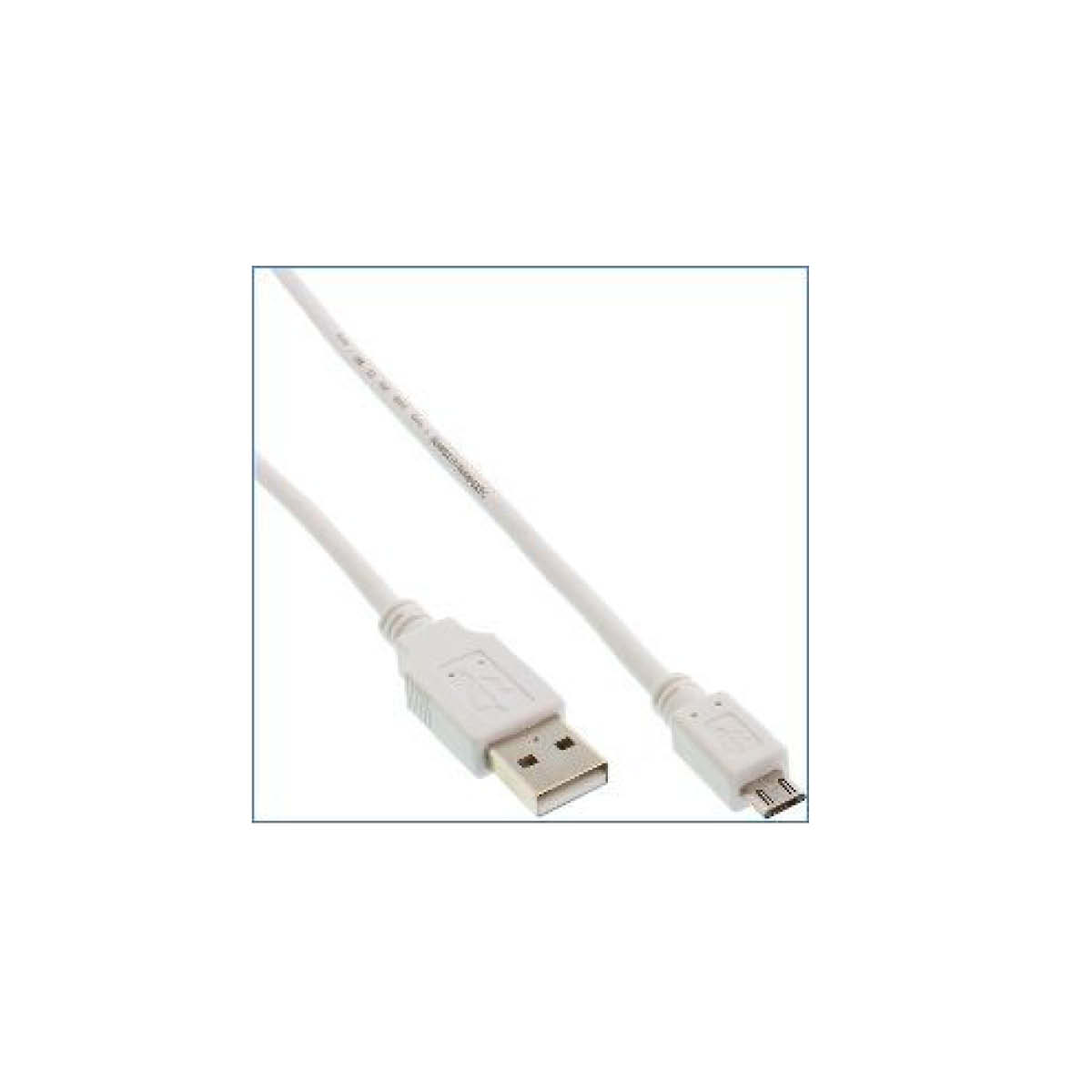 InLine Micro-USB 2.0 A an B Kabel 1m Weiss