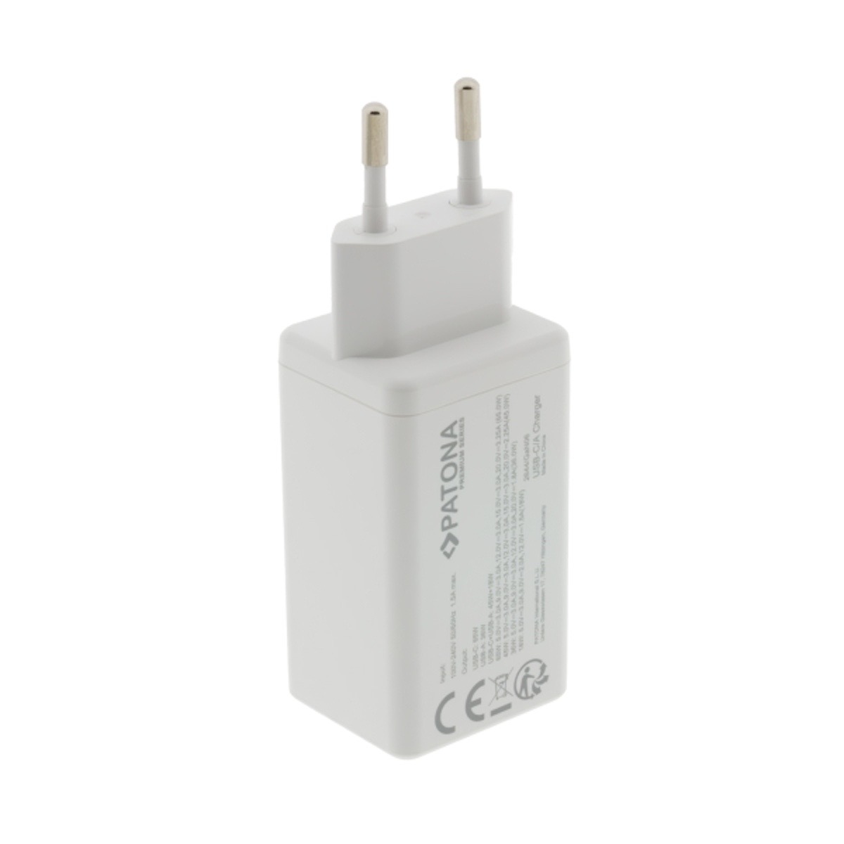 Patona Premium GaN PD65W Adapter 1xUSB-C 1xUSB-A PD3.0