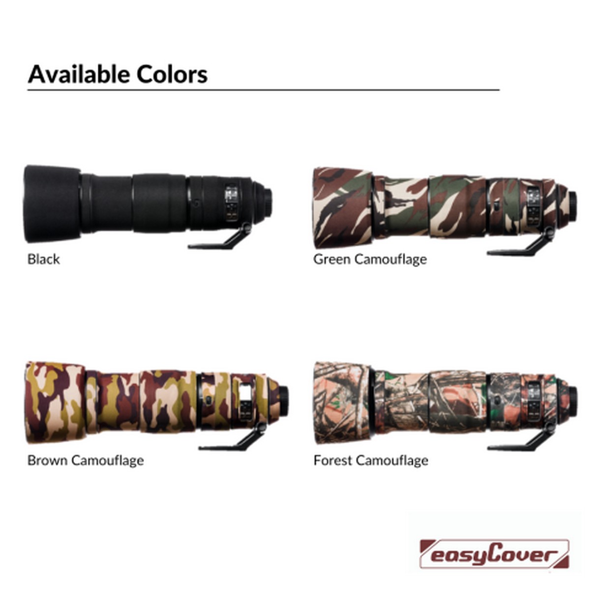 Easycover Lens Oak Objektivschutz für Sigma 150-600 mm 1:5-6,3 DG OS HSM Sport Braun Camouflage