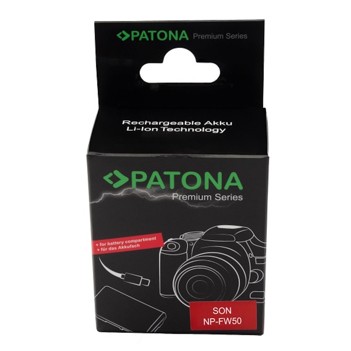 Patona Premium USB-C Input Akku-Adapter für Sony NP-FW50