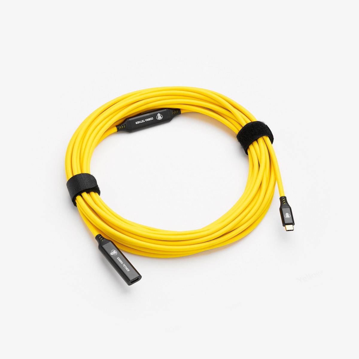 Cobratether USB-C / USB-C Verlängerungskabel 10m gelb