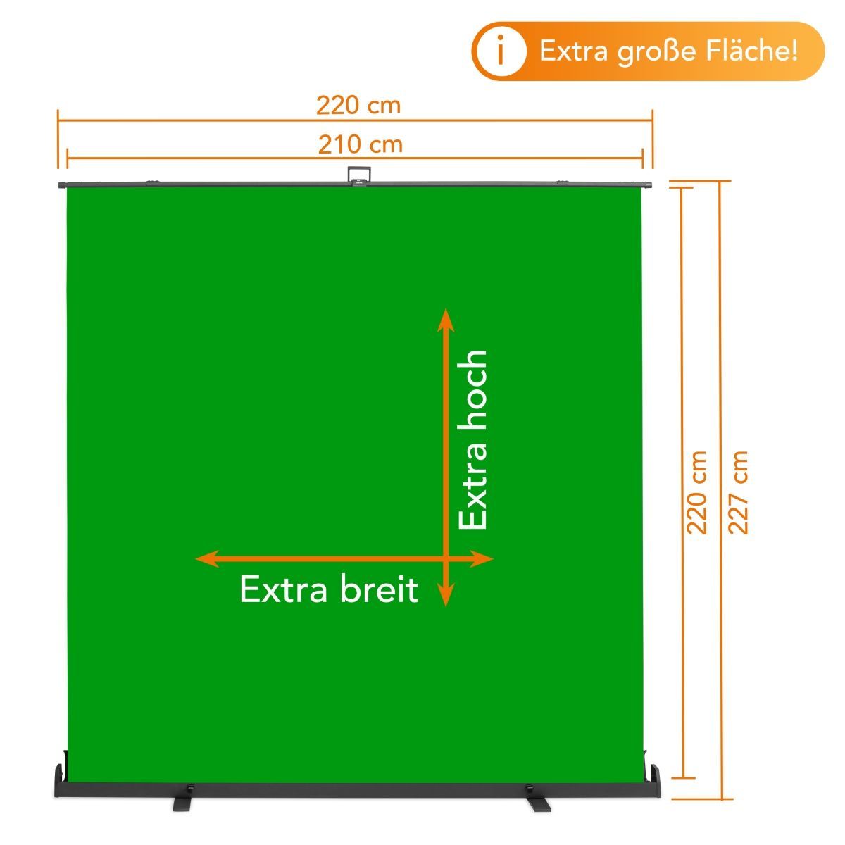 Walimex pro Roll-up Panel Hintergrund grün 210x220