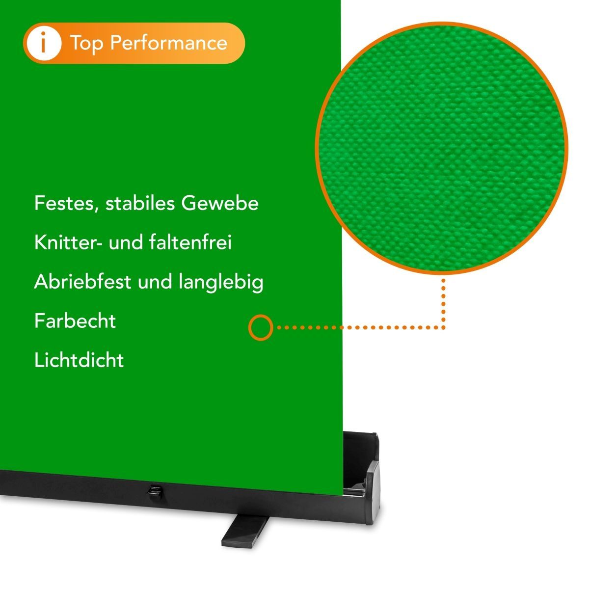 Walimex pro Roll-up Panel Hintergrund grün 210x220