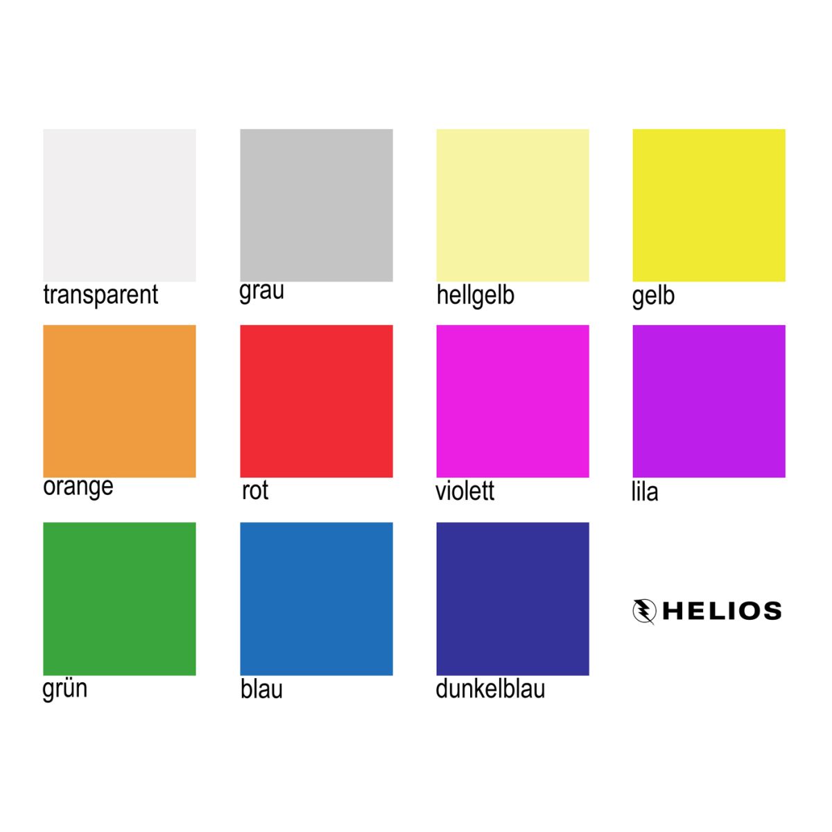Helios Studiofilter-Set 11 Stück, 30 x 30 cm