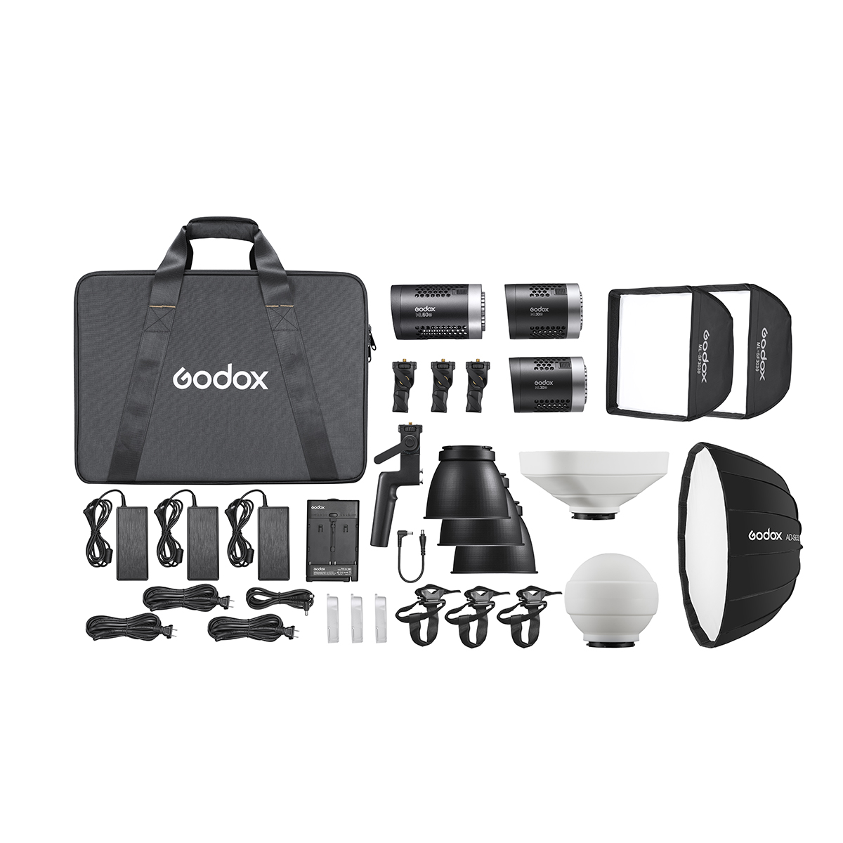 Godox ML-KIT2 Trio-Kit 1x ML60Bi, 2x ML30Bi & Zubehör