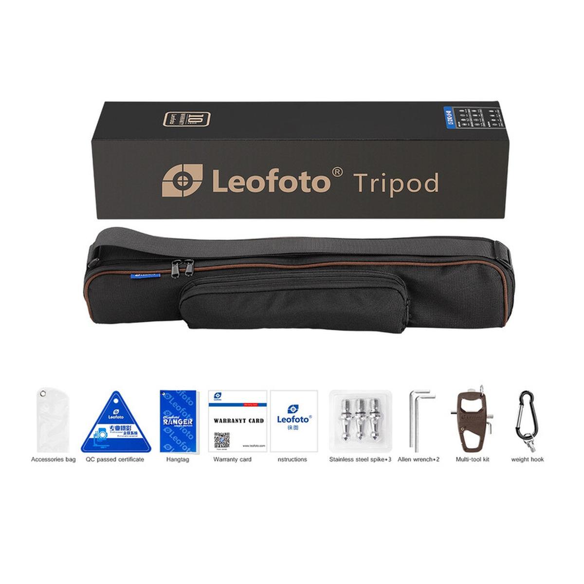 Leofoto Carbon-Dreibeinstativ LS-284CEX Ranger mit Nivellierbasis + Videoneiger BV-10