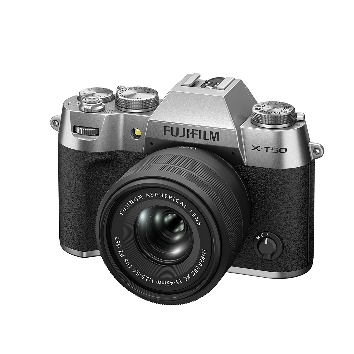 Fujifilm X-T50 Gehäuse Silber + Fujifilm XC 15-45 mm 1:3,5-5,6 OIS PZ Silber