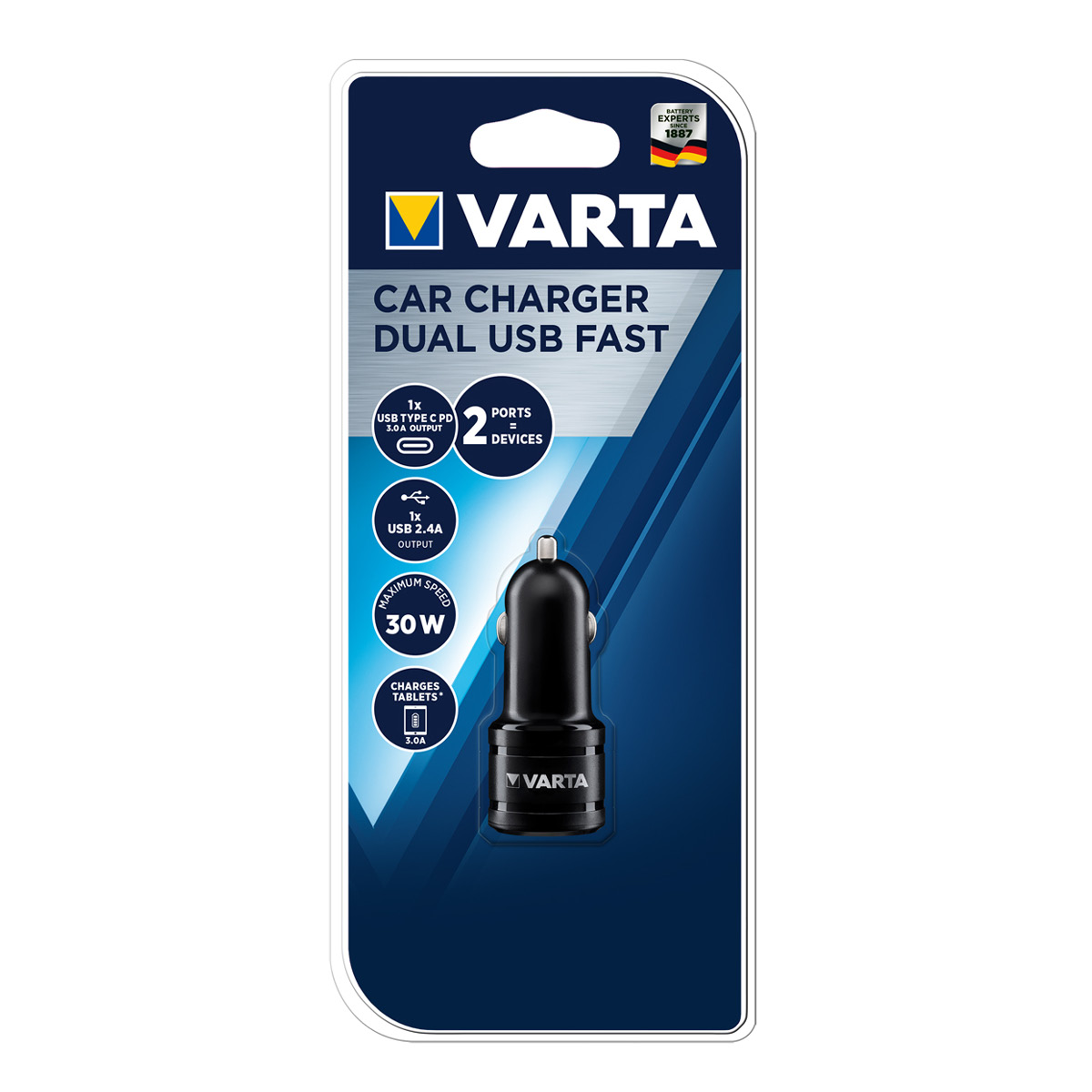 Varta Car Charger Dual USB Fast Autoladegerät