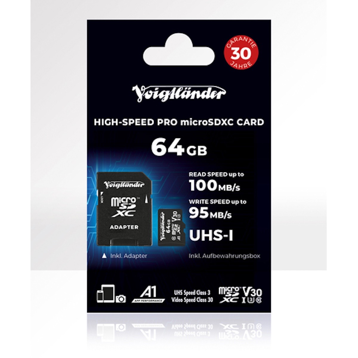 Voigtländer 64GB micro SDXC V30 100/95 MB/S